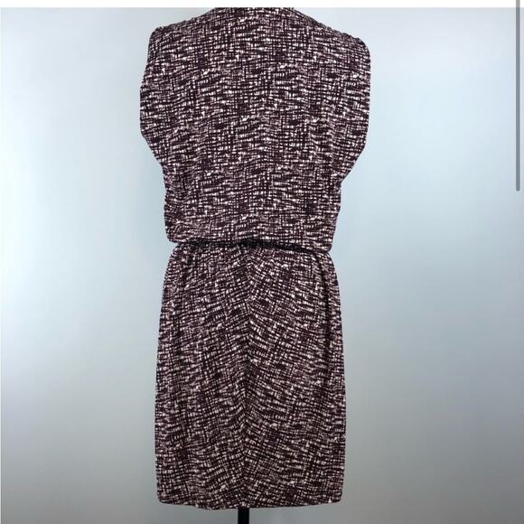 Banana republic maroon and white printed sleeveless dress - Picture 3 of 6
